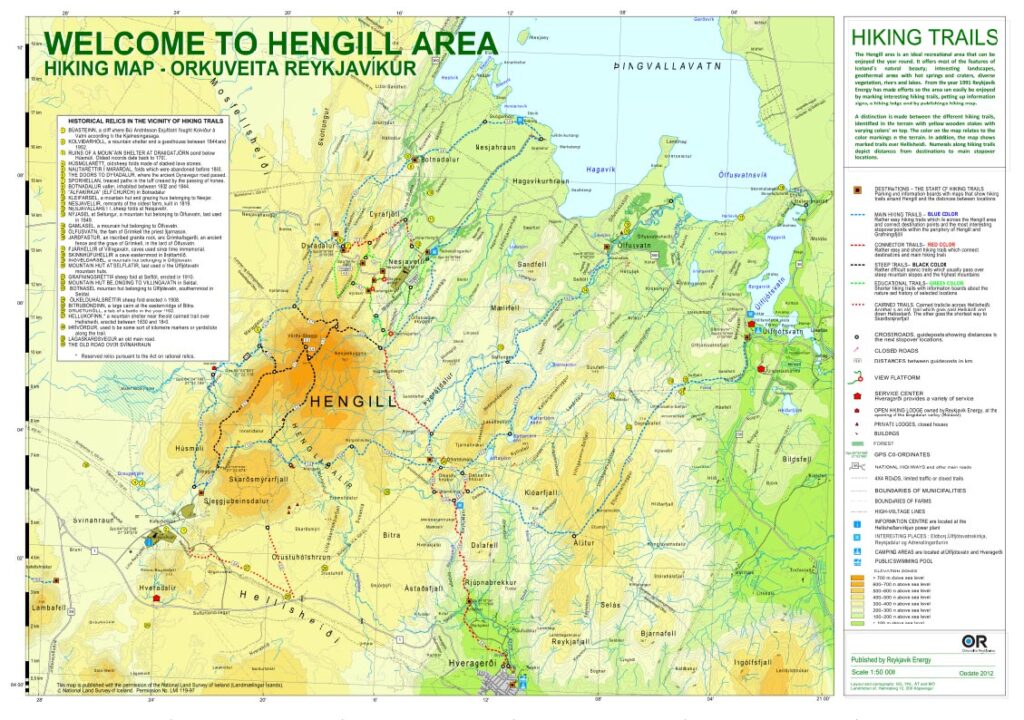 Hengill hiking trails