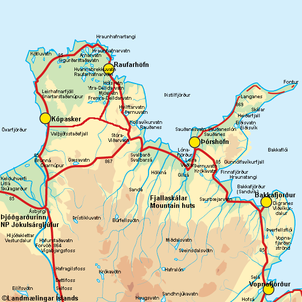 north east map